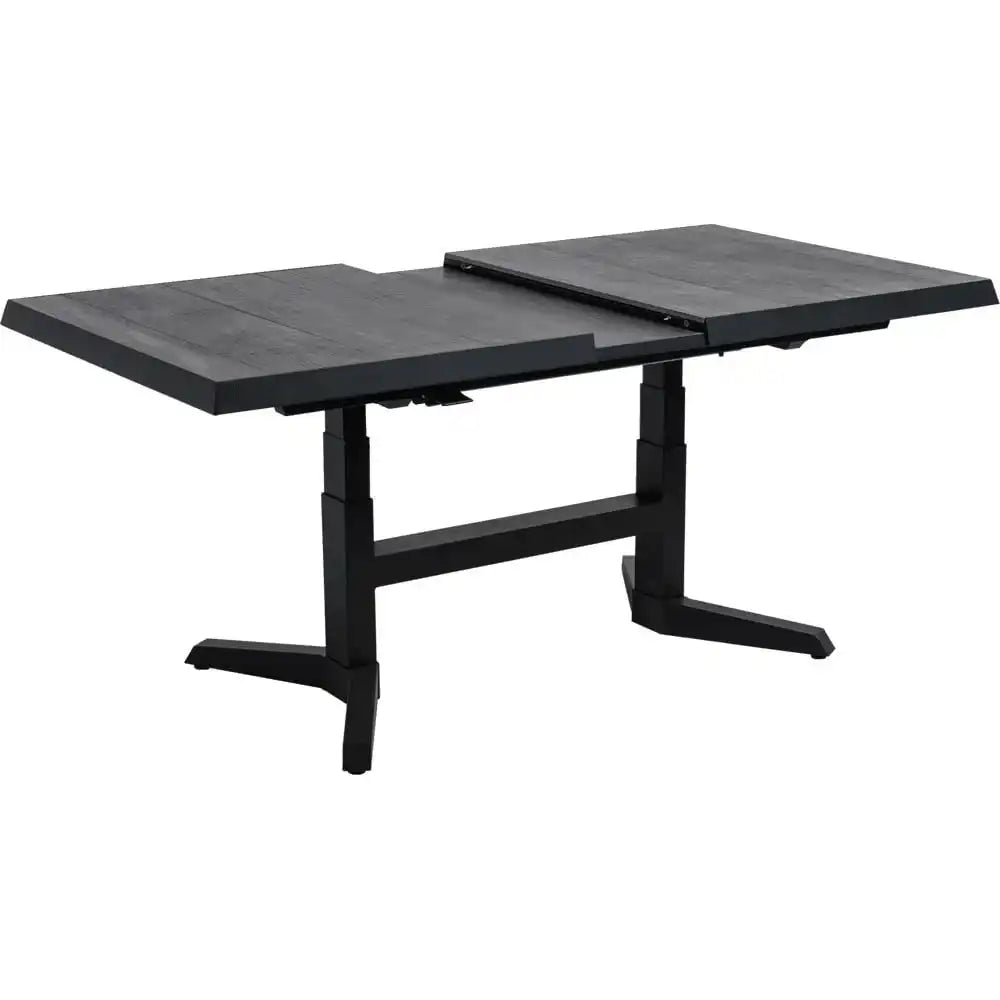 Ausziehtisch Gartentisch Esstisch verstellbar Castilla 2.0 Negro 143/183x88x54/74 - HomeDesign Knaus