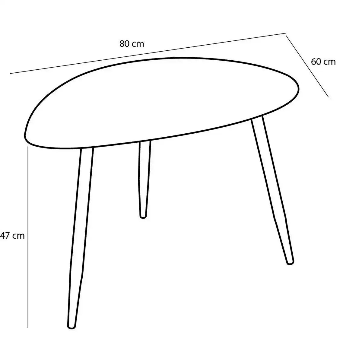Beistelltisch – 2er-Set – L80 x B60 x H47 cm – Metall – Schwarz - HomeDesign Knaus