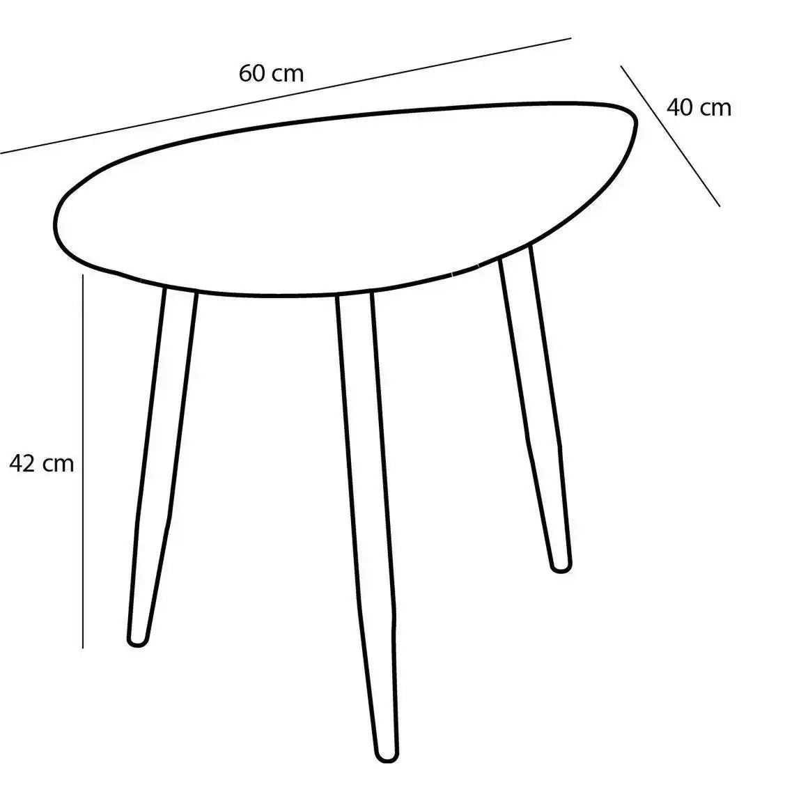 Beistelltisch – 2er-Set – L80 x B60 x H47 cm – Metall – Schwarz - HomeDesign Knaus
