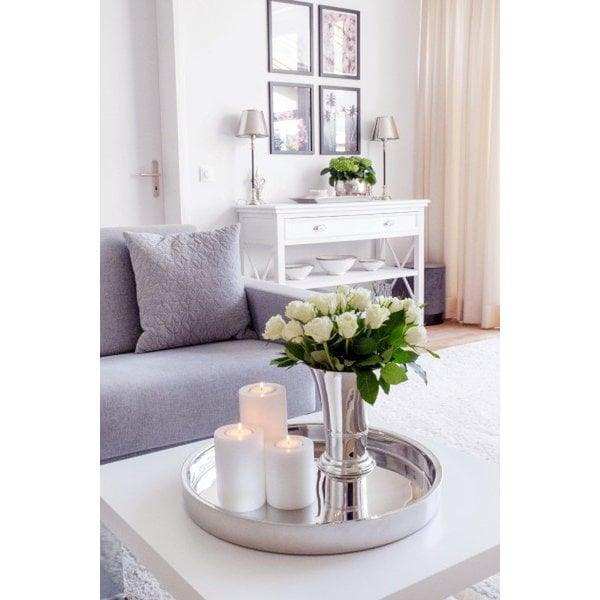 Blumentopf Blumenvase Vase Tromba schwerversilbert 20 cm - HomeDesign Knaus