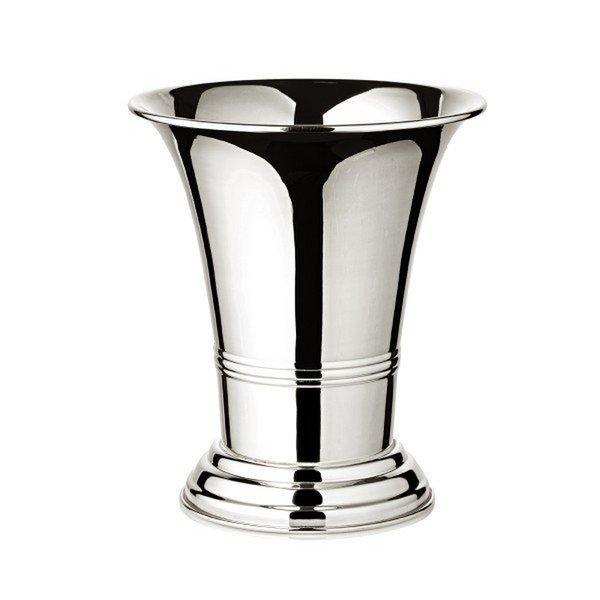 EDZARD Blumentopf Blumenübertopf Vase Tromba schwerversilbert, Höhe 15 cm, Durchmesser 14 cm - HomeDesign Knaus