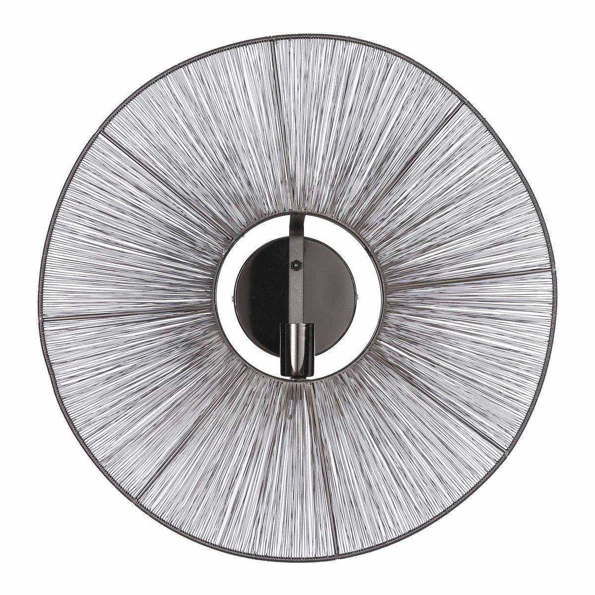 Bodil Wandleuchte - H18 x Ø60 cm - Metall - Schwarz - HomeDesign Knaus