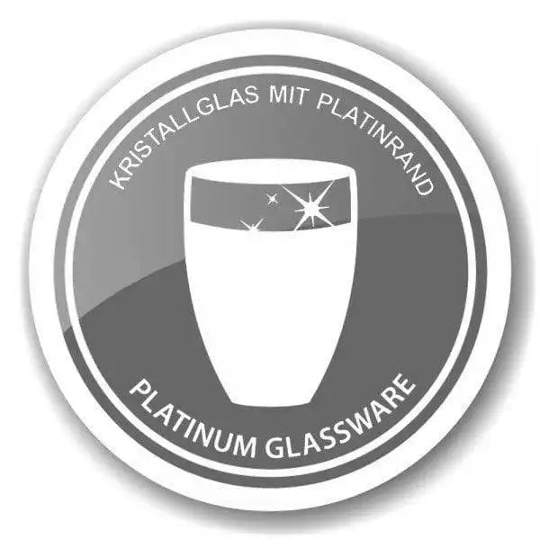 Bonboniere auf Fuß Erik, mundgeblasenes Kristallglas mit Platinrand 19 cm - HomeDesign Knaus