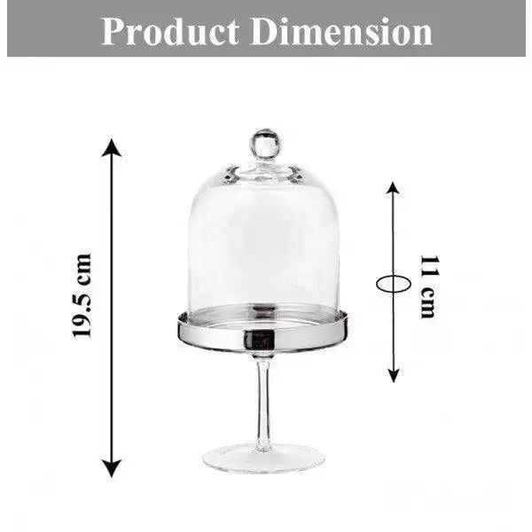 Bonboniere Glasdose Candy Bar auf Fuß Leos Kristallglas mit Platinrand - HomeDesign Knaus