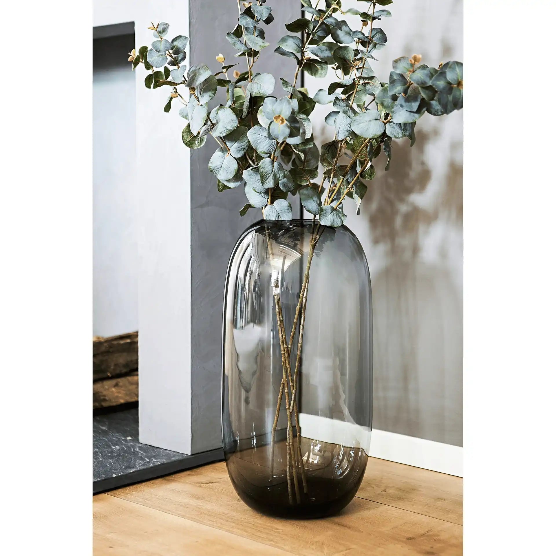 Brasil Bodenvase Vase Blumenvase Grau Exemplar - HomeDesign Knaus