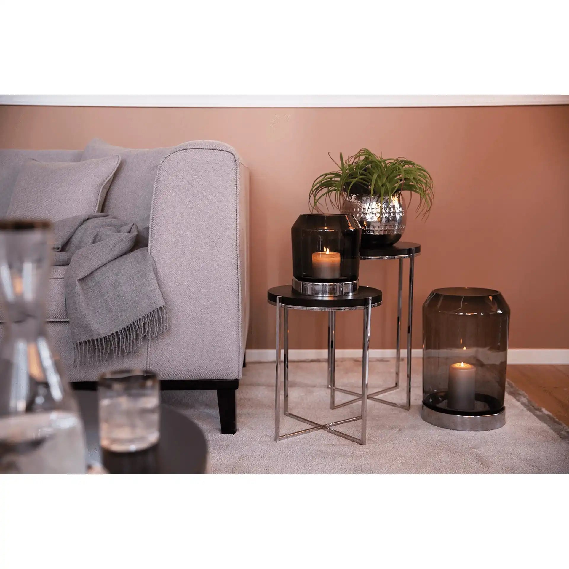 Brixton Designer Bestelltisch Edelstahl Eiche Braun Schwarz Unikat - HomeDesign Knaus