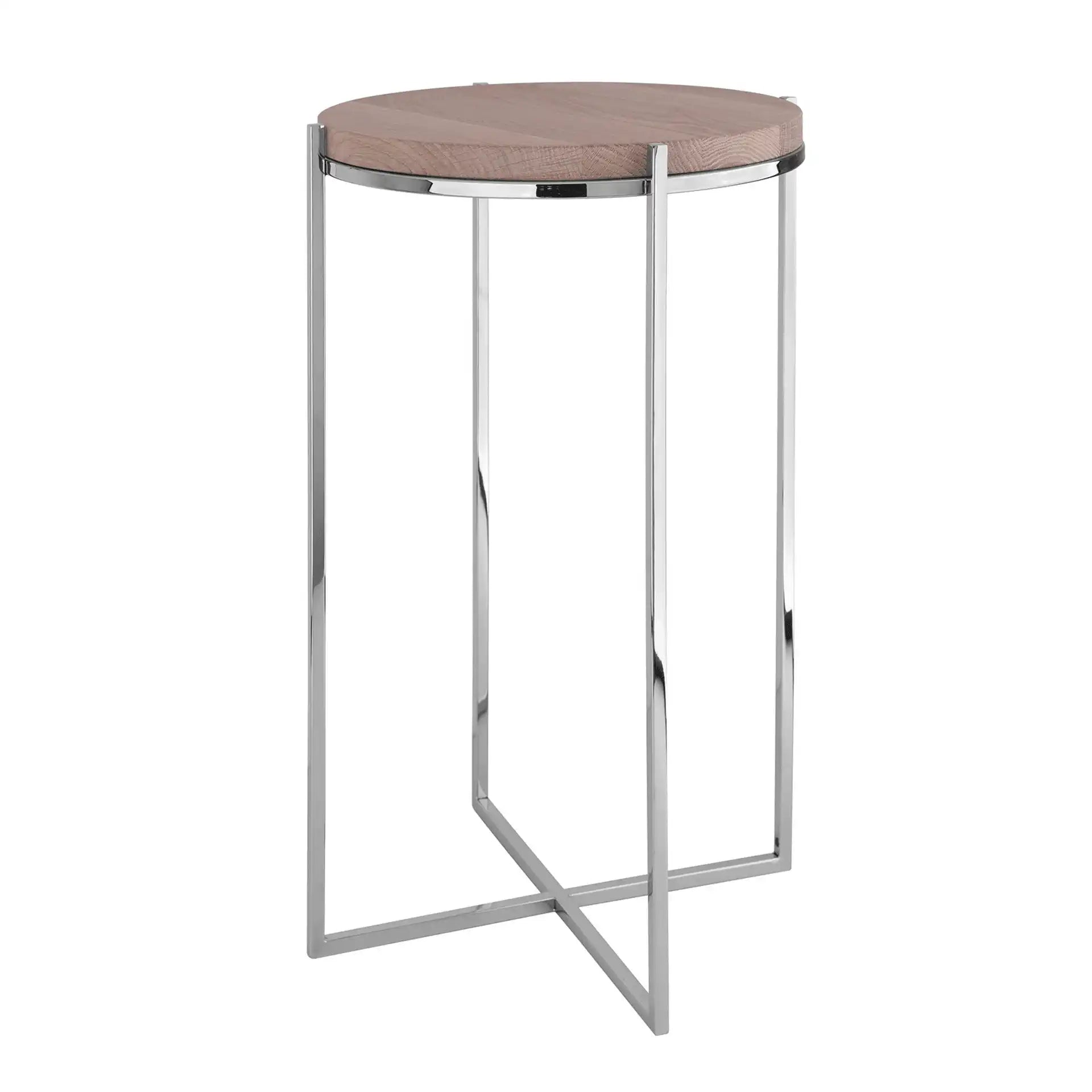 Brixton Designer Bestelltisch Edelstahl Eiche Braun Silber Unikat - HomeDesign Knaus