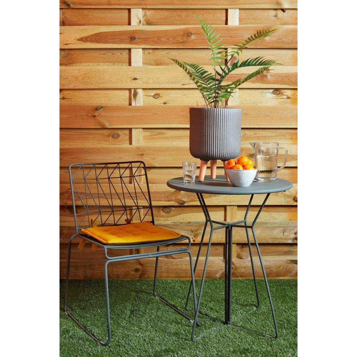 Bueno Gartenstuhl – L53 x B55 x H77 cm – Grau - HomeDesign Knaus