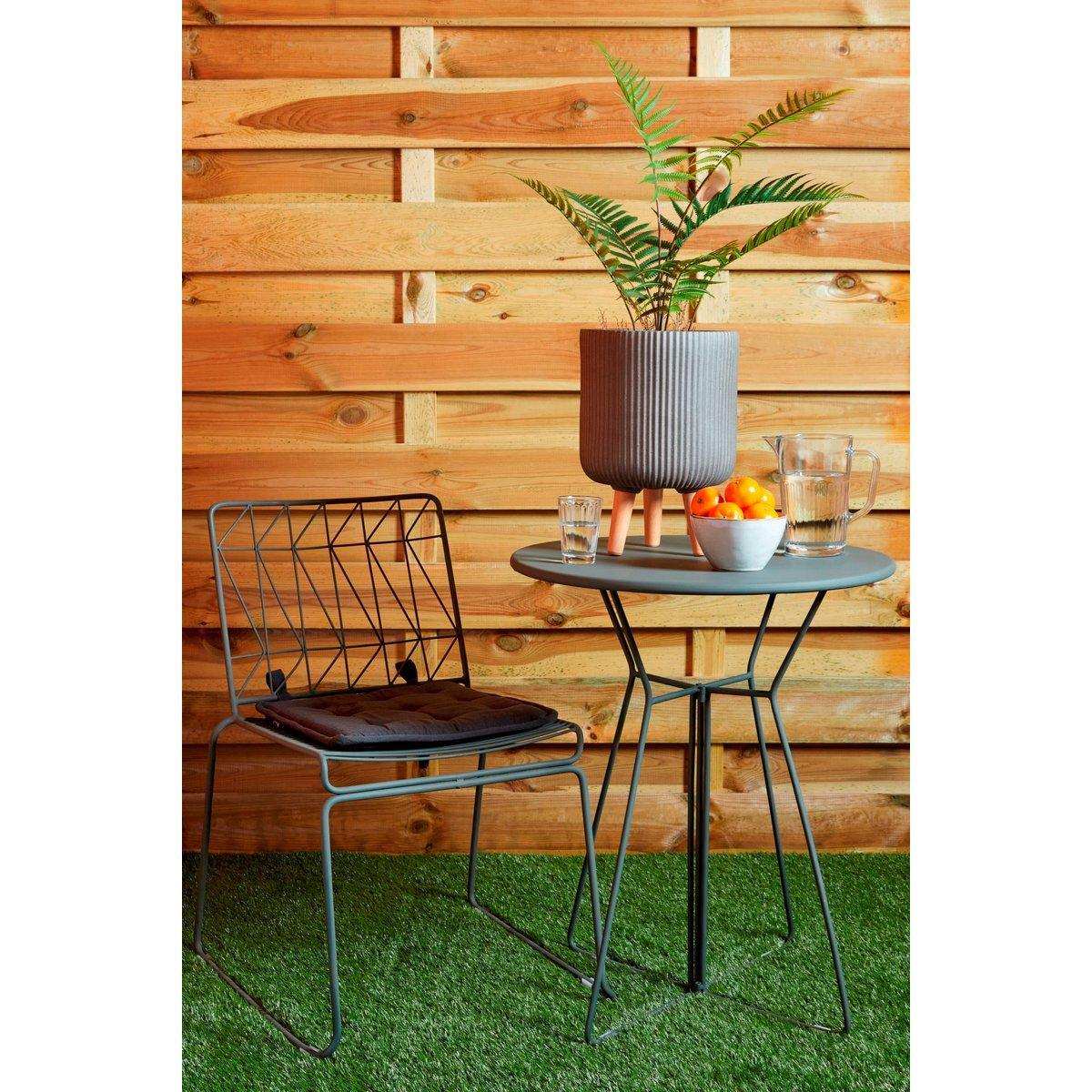 Bueno Gartenstuhl – L53 x B55 x H77 cm – Grau - HomeDesign Knaus
