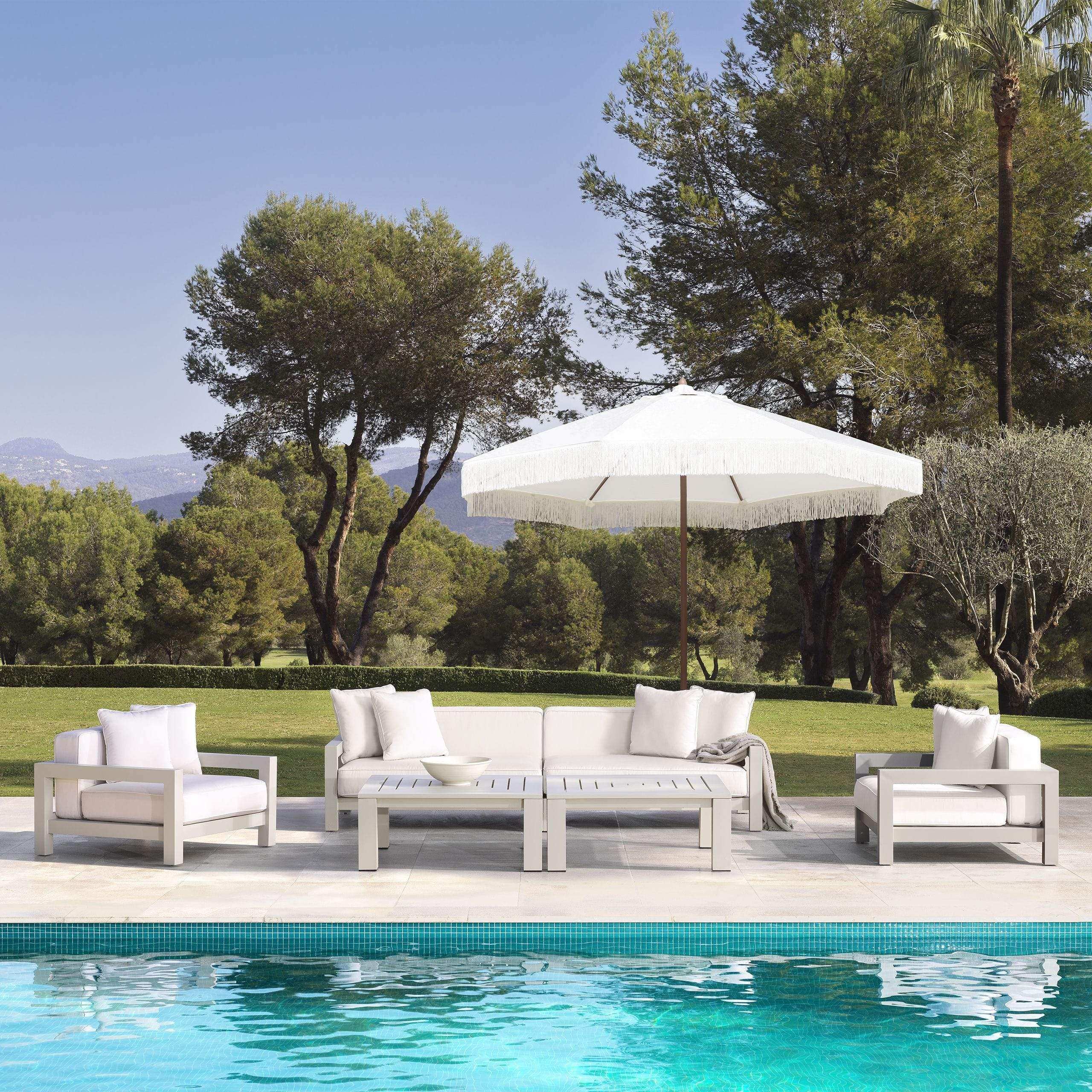 Cap Gartenlounge Gartenmöbel Sandfinish Aluminium Handarrbeit 100% Acryl - HomeDesign Knaus
