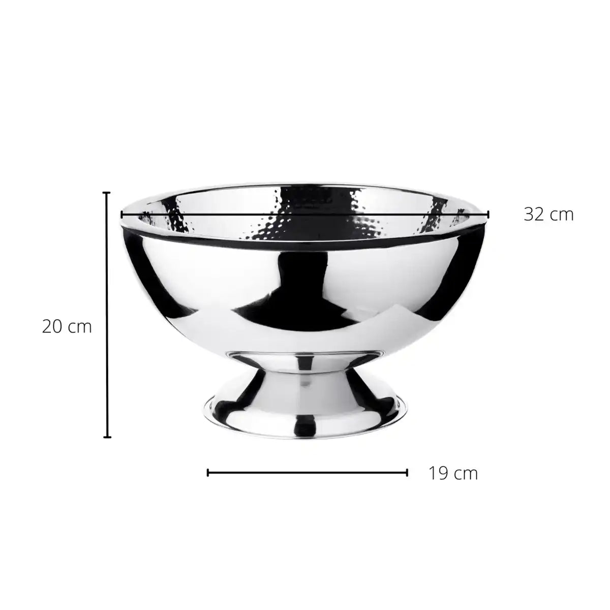 Champagnerkühler Cadiz doppelwandig Edelstahl Flaschenkühler 32 cm - HomeDesign Knaus