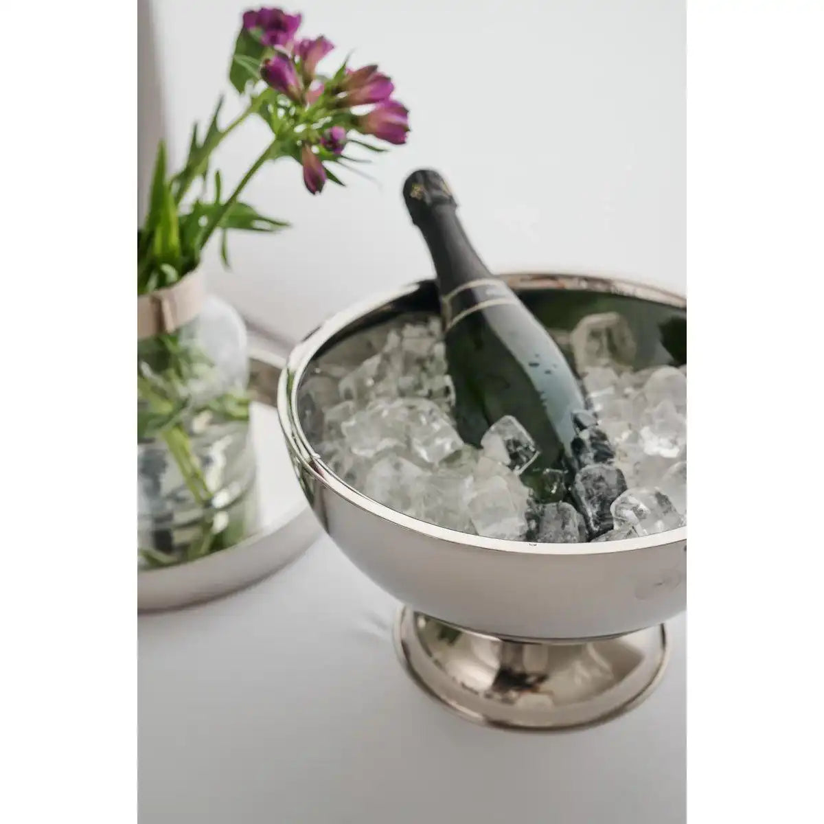 Champagnerkühler Cadiz doppelwandig Edelstahl Flaschenkühler 32 cm - HomeDesign Knaus