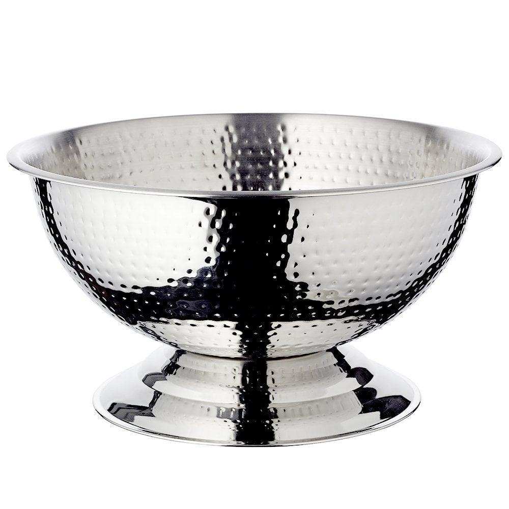 Champagnerkühler Cara Edelstahl gehämmert Hochglanz 40 cm - HomeDesign Knaus