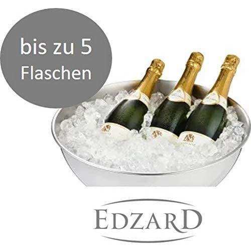 Champagnerkühler Cara Edelstahl gehämmert Hochglanz 40 cm - HomeDesign Knaus