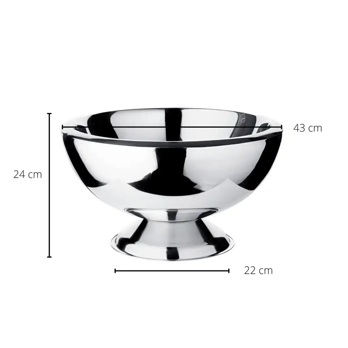 Champagnerkühler Sektkühler Cadiz Edelstahl hochglanzpoliert 43 cm - HomeDesign Knaus