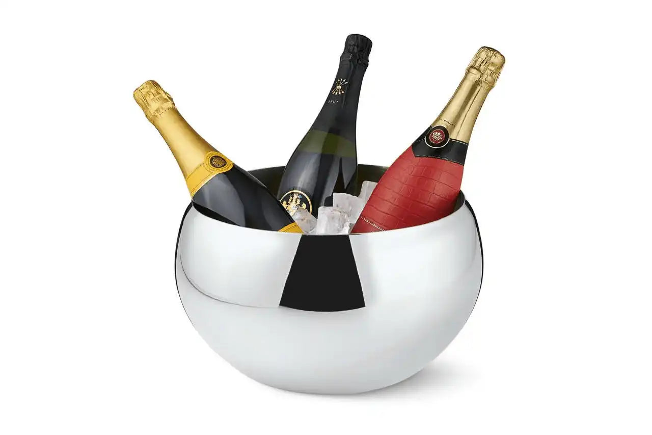 Champagnerkühler Weinkühler Edelstahl doppelwandig poliert 30cm - HomeDesign Knaus