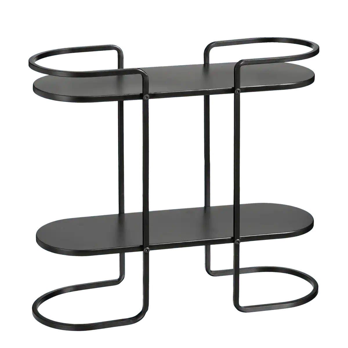 Cordoba Pflanzentisch – L57,5 x B20 x H50 cm – Metall – Schwarz - HomeDesign Knaus