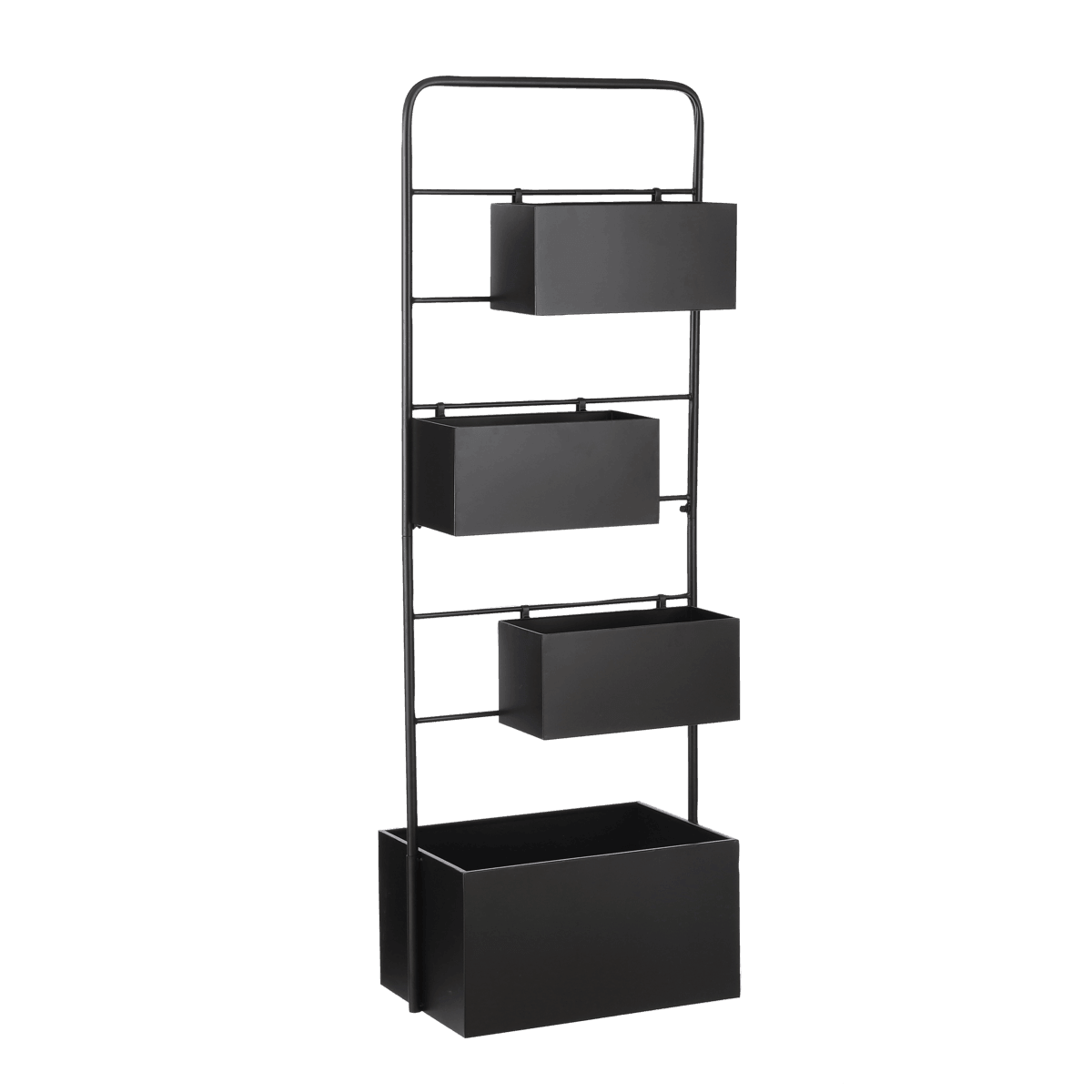 Dani Pflanzenregal – L37 x B38 x H160 cm – Metall – Schwarz - HomeDesign Knaus