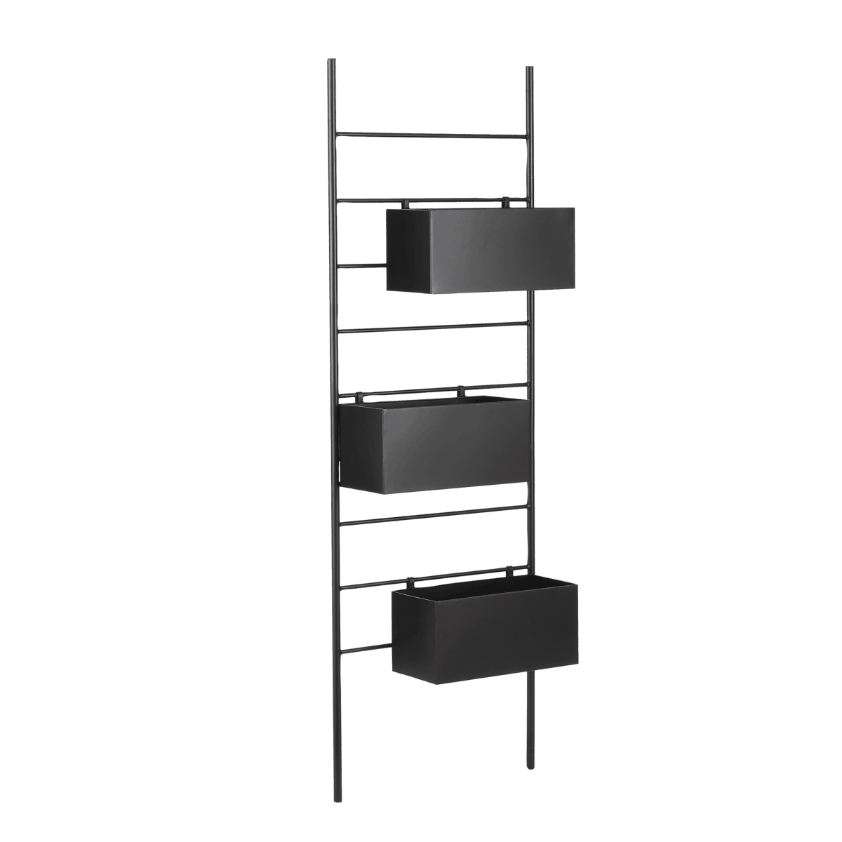 Dani Pflanzenregal – L54 x B20 x H160 cm – Metall – Schwarz - HomeDesign Knaus