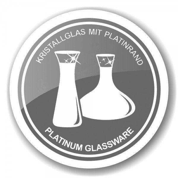 Dekanter Karaffe Gordon Kristallglas mit Platinrand Weinkaraffe 30 cm - HomeDesign Knaus