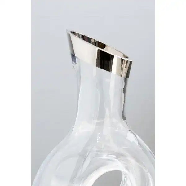Dekanter Karaffe Gordon Kristallglas mit Platinrand Weinkaraffe 30 cm - HomeDesign Knaus