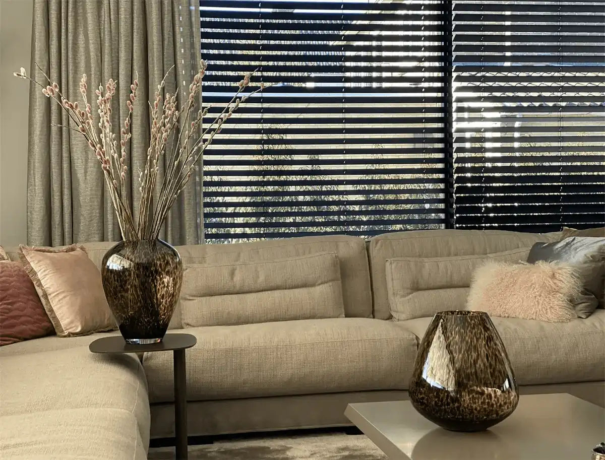 Deko Geopard Vase Blumenvase Bodenvase Handarbeit Mundgeblasen - HomeDesign Knaus