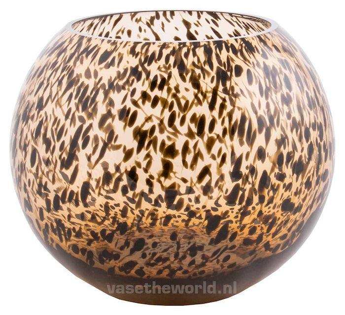 Deko Geopard Vase Blumenvase Bodenvase Handarbeit Mundgeblasen - HomeDesign Knaus