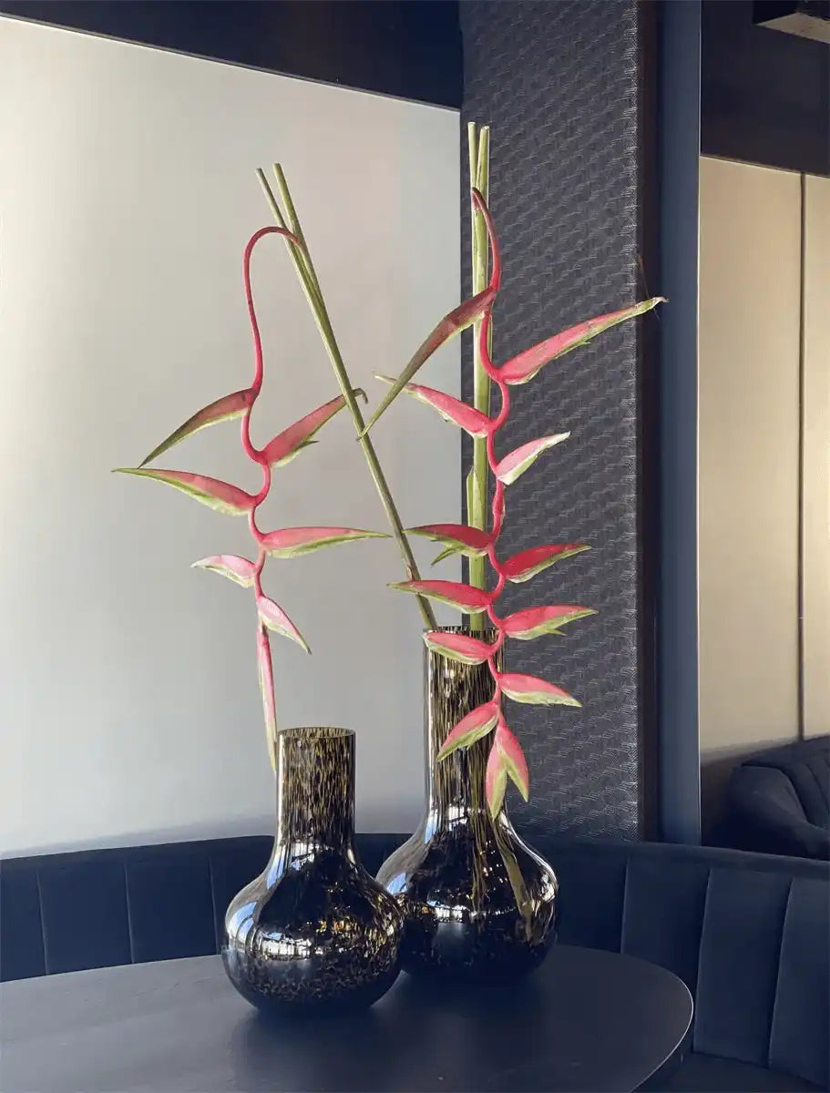 Deko Geopard Vase Blumenvase Bodenvase Handarbeit Mundgeblasen - HomeDesign Knaus