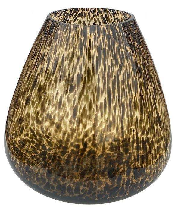 Deko Glasvase Geopard Vase Blumenvase Handarbeit Mundegeblasen - HomeDesign Knaus