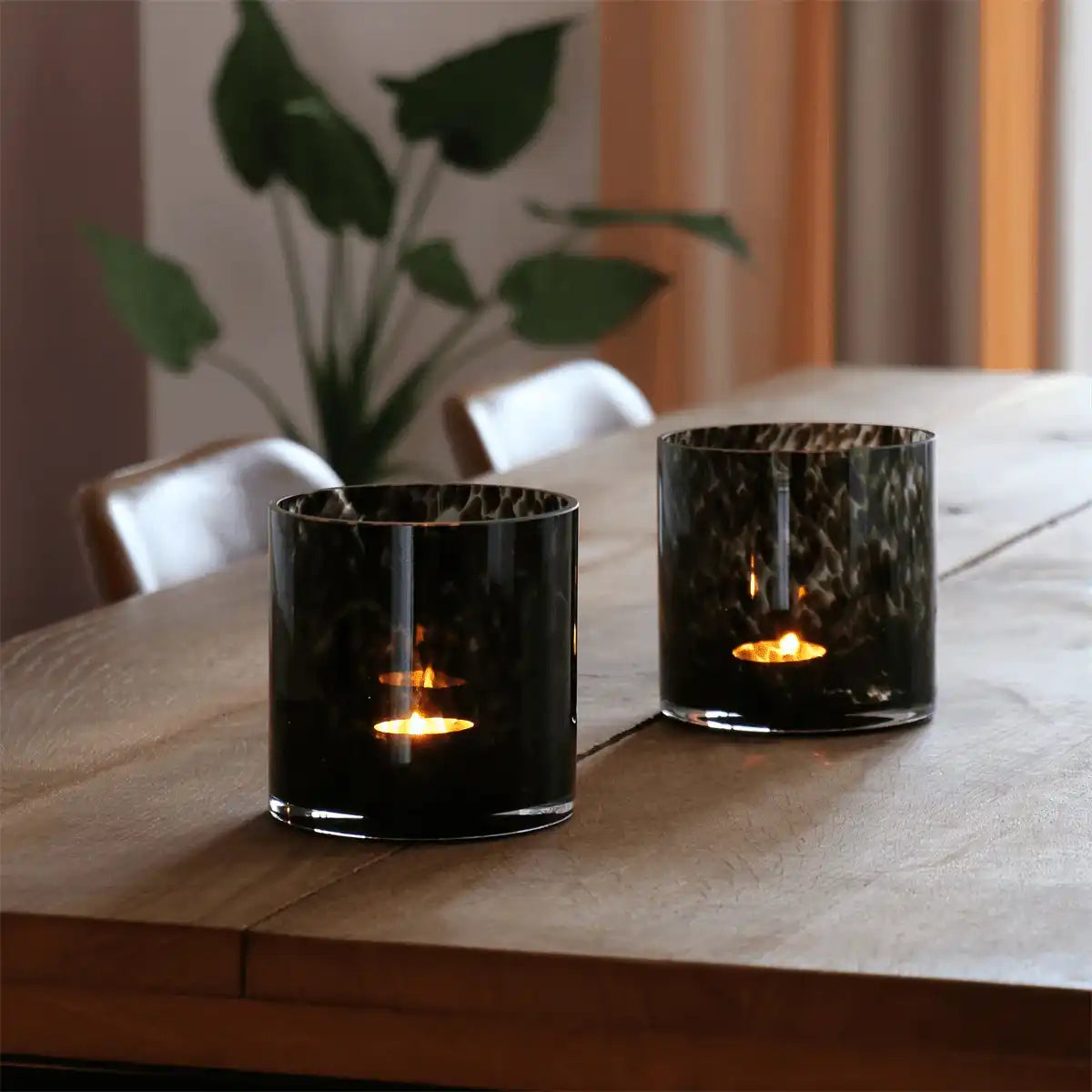 Deko Vase Blumenvase Glasvase Gepard Handarbeit - HomeDesign Knaus