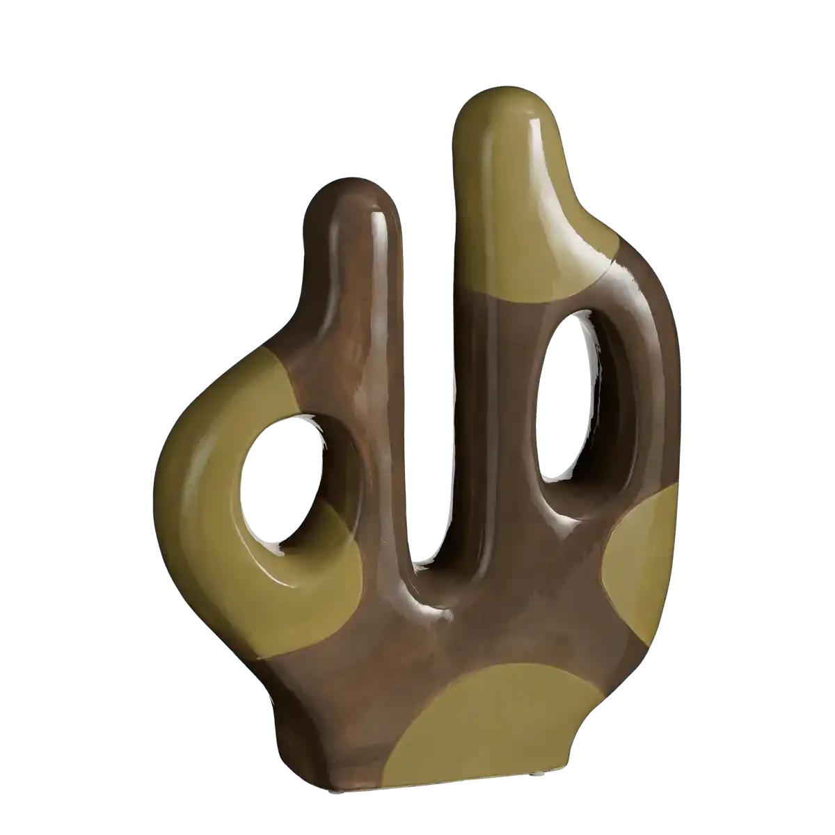 Dekorationsobjekt – L28 x B7,5 x H35 cm – Dolomit – Grün - HomeDesign Knaus