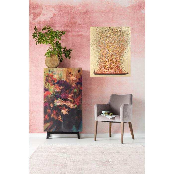 Design Wandbild Gold Pink Bild Handgemalt Acryl - HomeDesign Knaus