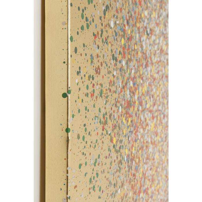 Design Wandbild Gold Pink Bild Handgemalt Acryl - HomeDesign Knaus