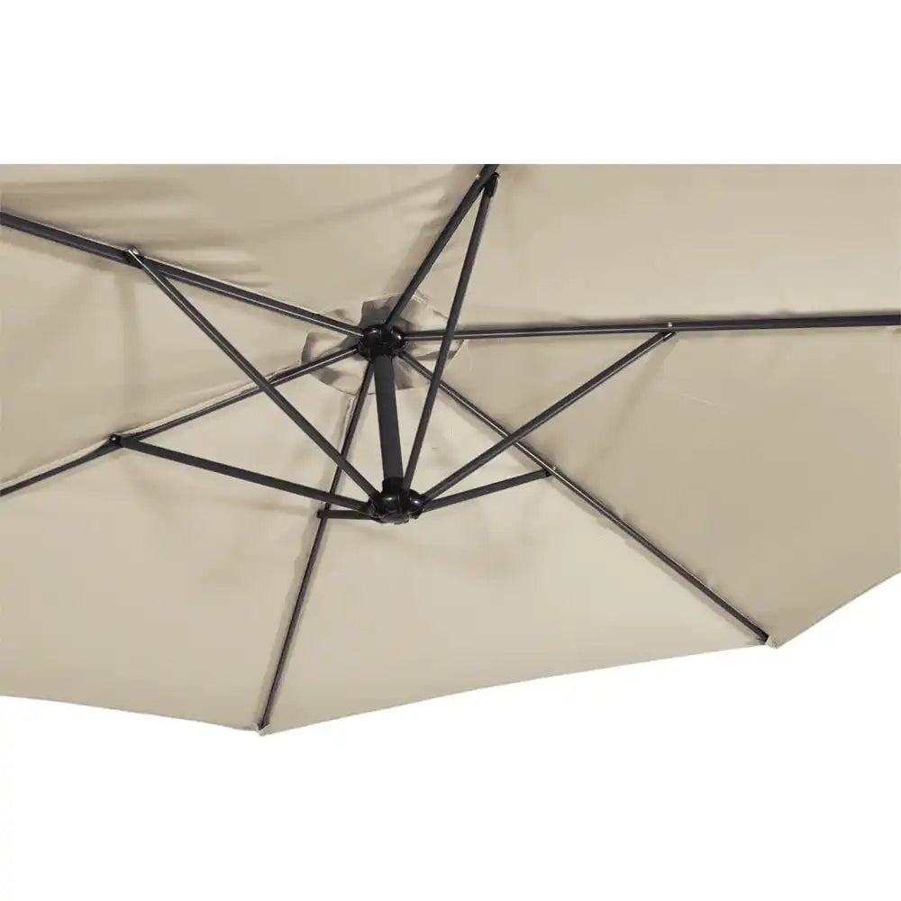 Designer Ampelschirm Gemini Ecru Gartenschirm Sonnenschirm 3 Meter - HomeDesign Knaus
