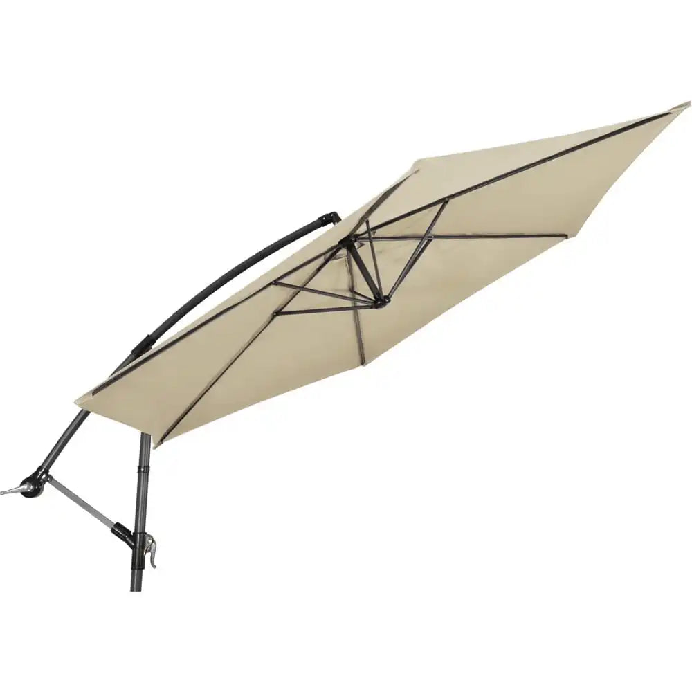 Designer Ampelschirm Gemini Ecru Gartenschirm Sonnenschirm 3 Meter - HomeDesign Knaus