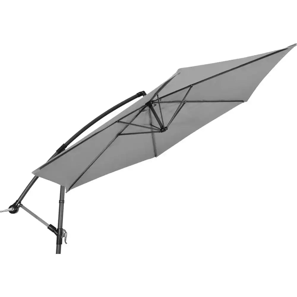 Designer Ampelschirm Gemini grau 3m Gartenschirm Sonnenschirm - HomeDesign Knaus