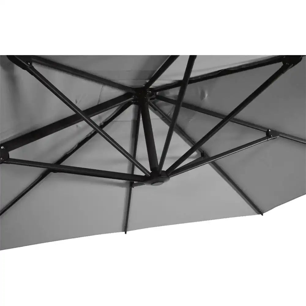 Designer Ampelschirm Libra grau 2,5m Gartenschirm Sonnenschirm - HomeDesign Knaus