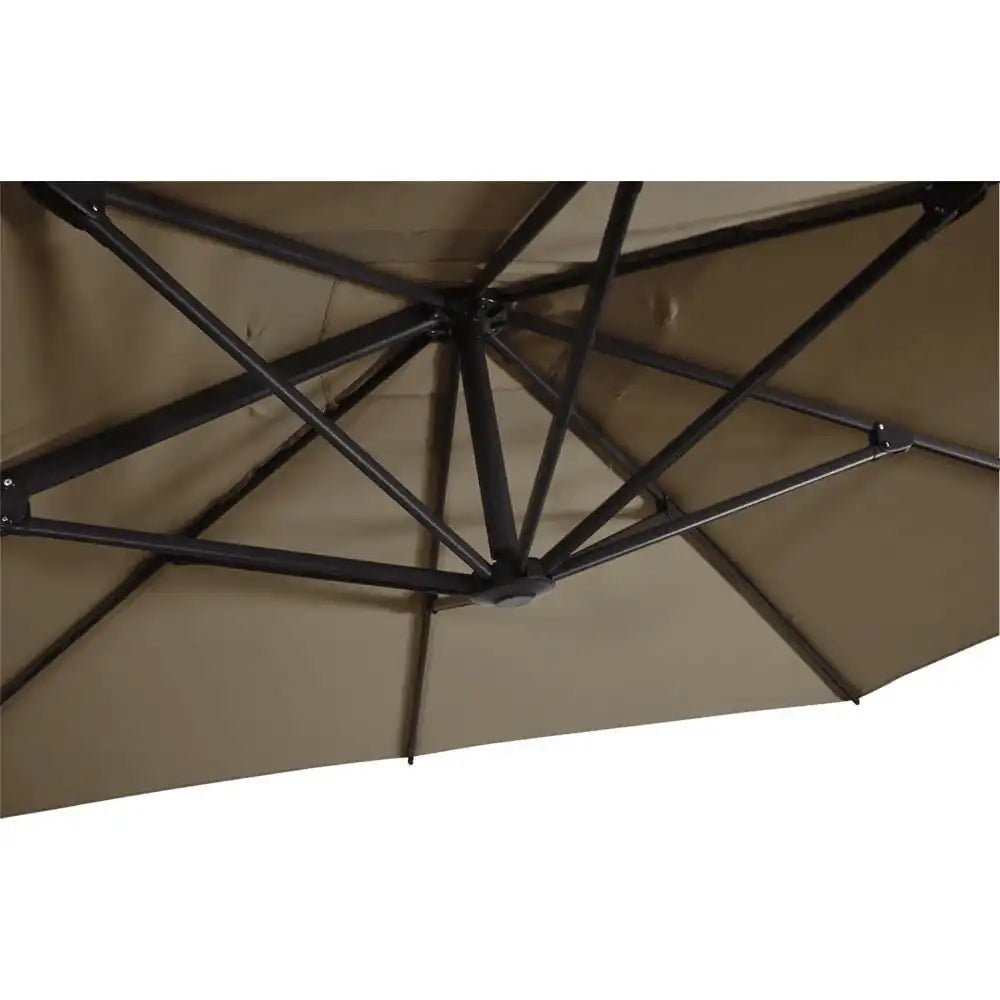 Designer Ampelschirm Libra taupe 2,5m Gartenschirm Sonnenschirm - HomeDesign Knaus
