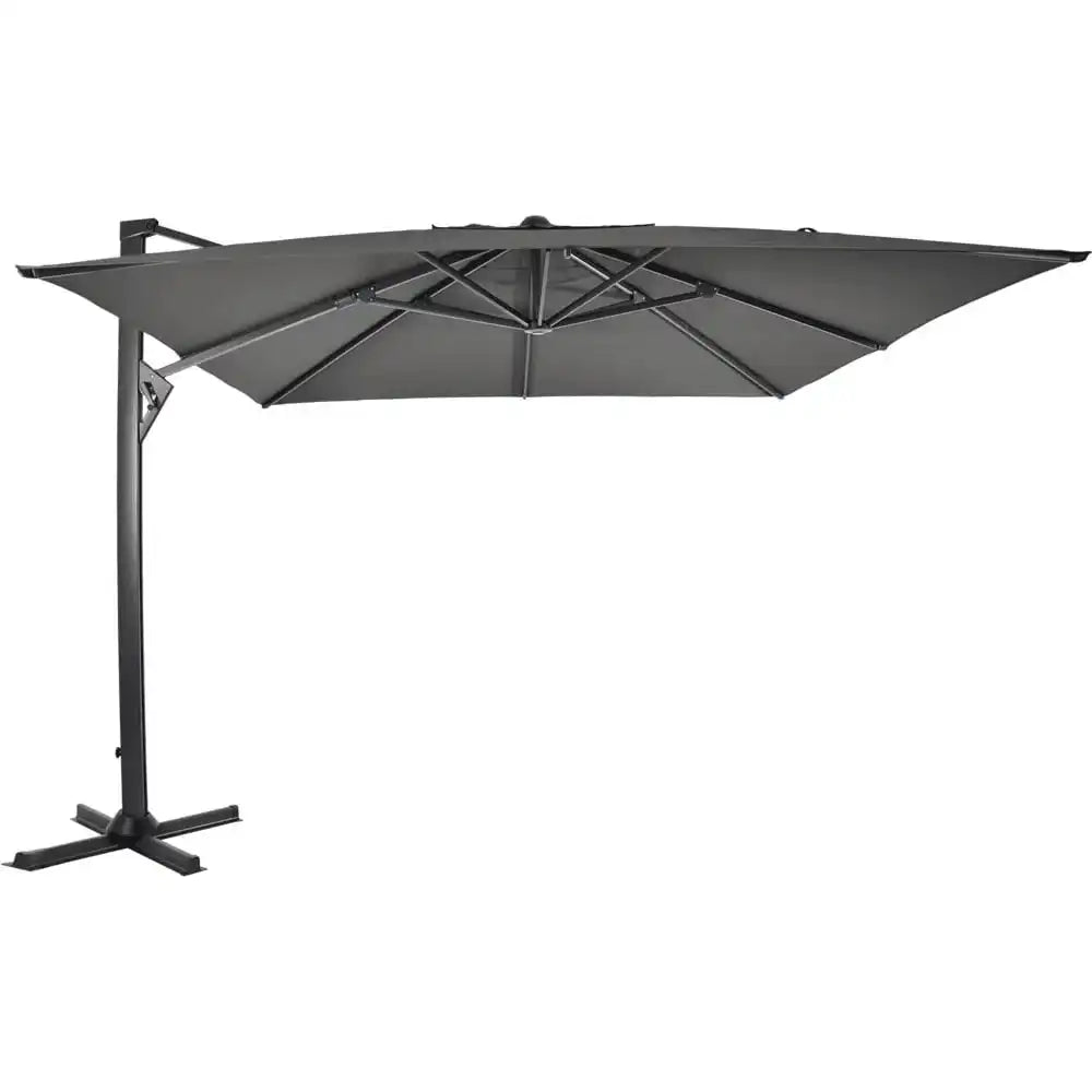 Designer Ampelschirm Taurus grau 3,5m Gartenschirm Sonnenschirm - HomeDesign Knaus