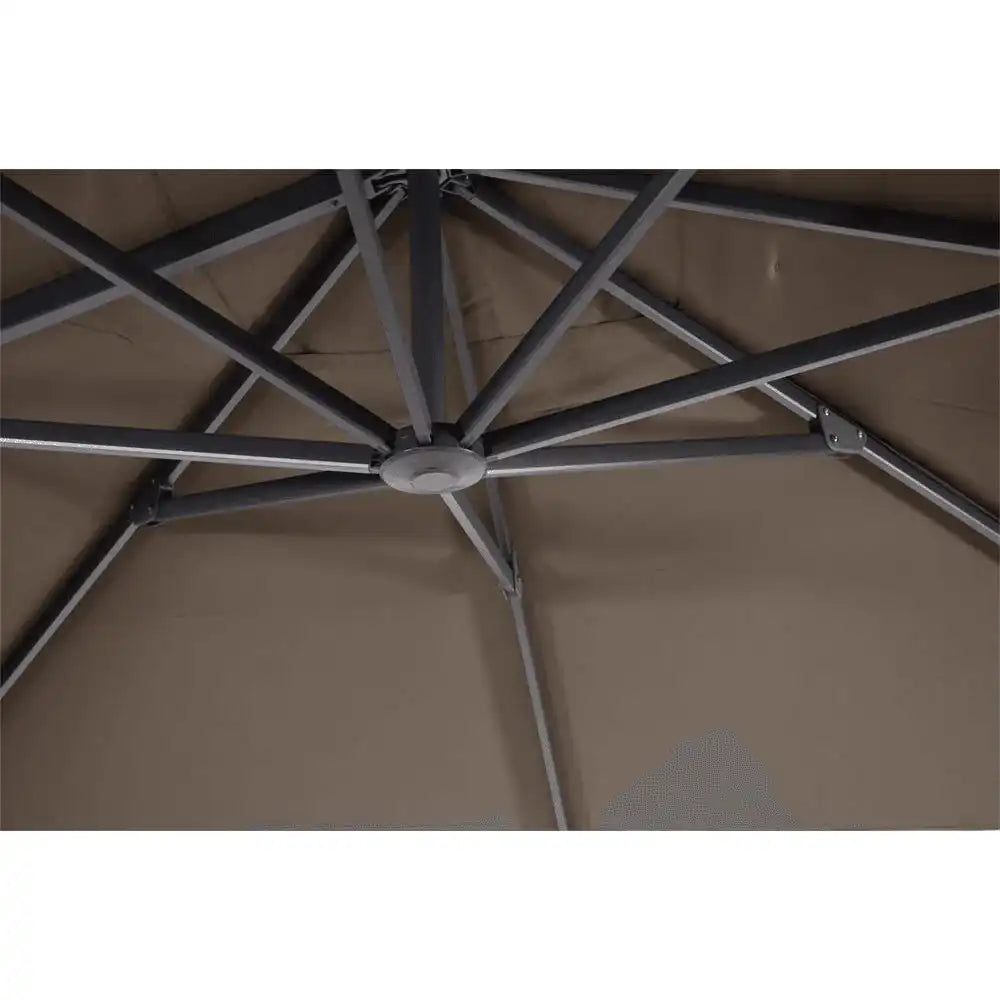 Designer Ampelschirm Taurus taupe 3x4m Gartenschirm Sonnenschirm - HomeDesign Knaus