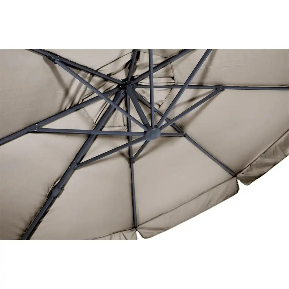 Designer Ampelschirm Virgo ecru 3,5m Gartenschirm Sonnenschirm - HomeDesign Knaus