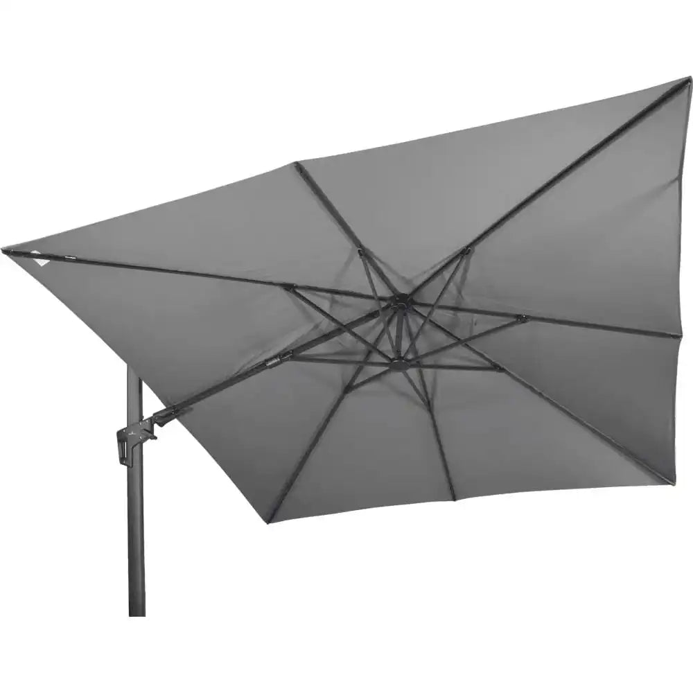 Designer Ampelschirm VirgoFlex grau 3m Gartenschirm Sonnenschirm - HomeDesign Knaus