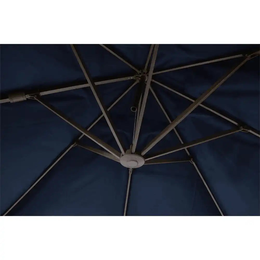 Designer Ampelschirm VirgoFlex Holzoptik grau 3m Gartenschirm Sonnenschirm - HomeDesign Knaus