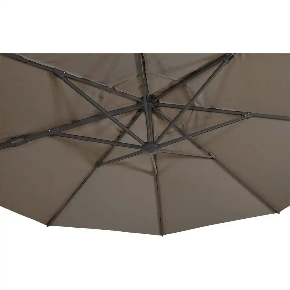 Designer Ampelschirm VirgoFlex taupe 3,5m Gartenschirm Sonnenschirm - HomeDesign Knaus