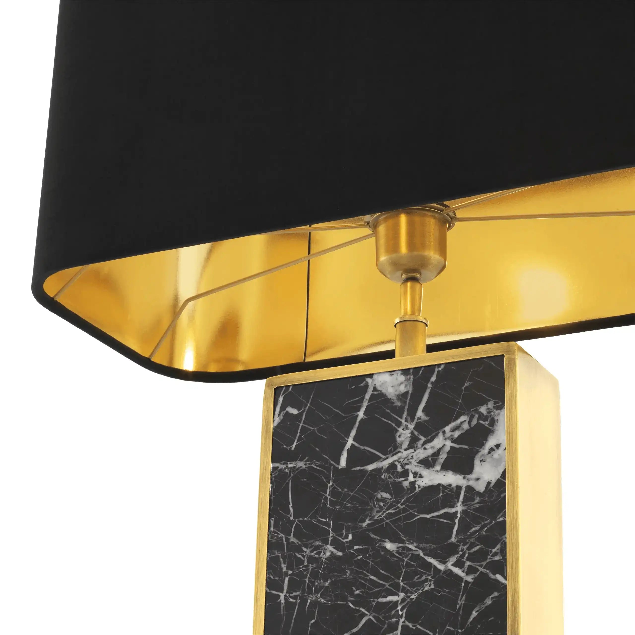 Designer Ankommen Glamourösen Tischleichte Marmorantikes Messingfinish - HomeDesign Knaus