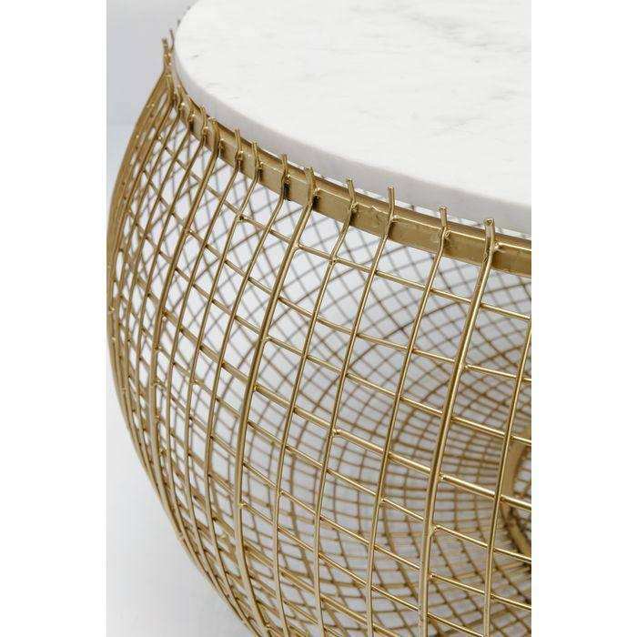 Designer Couchtisch Cesta Marmor Retro Style Gold 100cm - HomeDesign Knaus