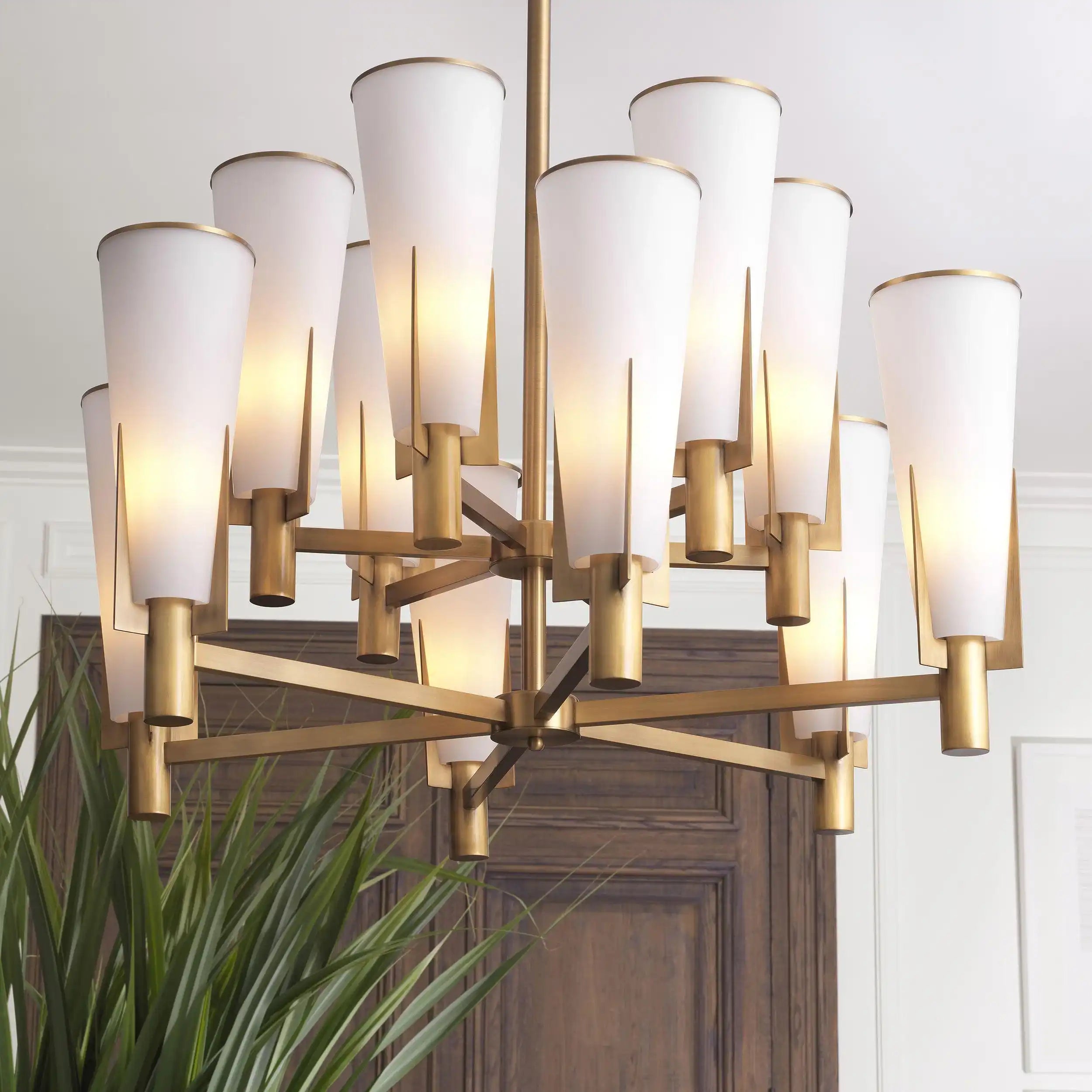 Designer Dino Kronleuchter Messing Antik Style Handarbeit - HomeDesign Knaus