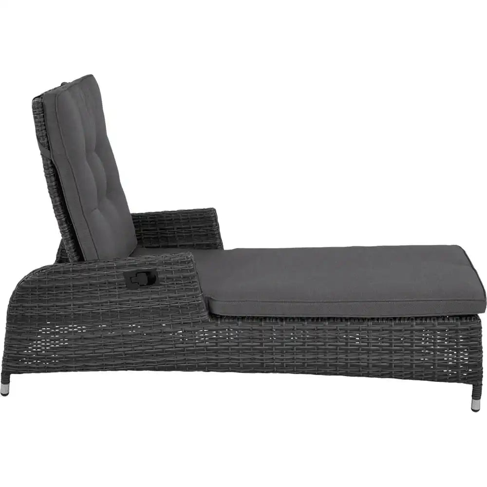 Designer Gartenliege Liege Soho Forte verstellbar Liege Sonnenliege Holzoptik - HomeDesign Knaus