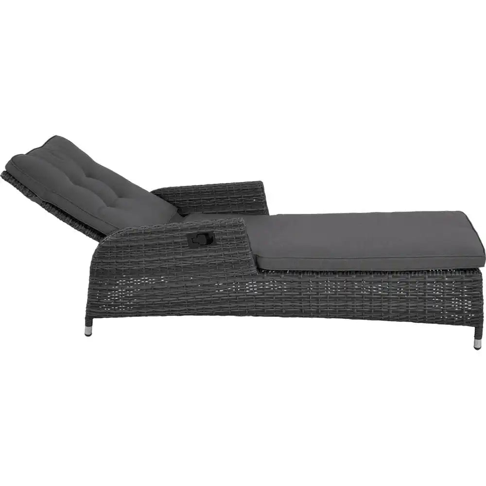Designer Gartenliege Liege Soho Forte verstellbar Liege Sonnenliege Holzoptik - HomeDesign Knaus