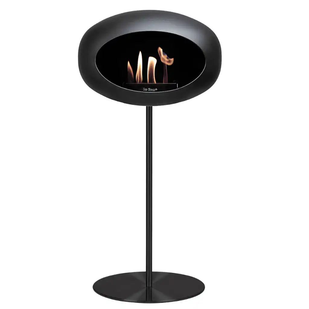 Designer Ground Steel High Black Bioethanol Kamin Pulverbeschichtet Black - HomeDesign Knaus